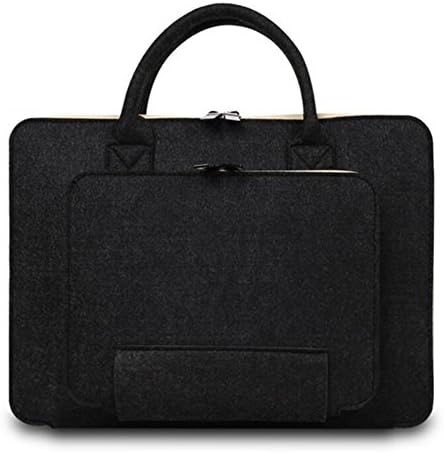 FineWish 12 - 12.9 Inch MacBook Sleeve Case Bag, Surface Pro 4 3, Apple iPad Pro 12.9 Portable Carrying Protective Cover for 11" 12" Chromebook Ultrabook Laptop Netbook, with Pocket Design Black