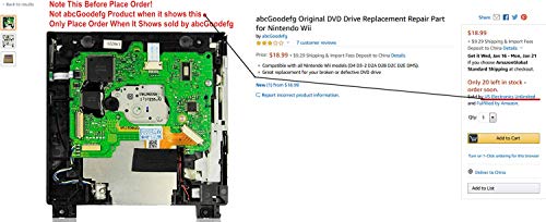 abcGoodefg Nintendo Wii DVD Drive Replacement Repair Part With PCB Board Assembly (#2)