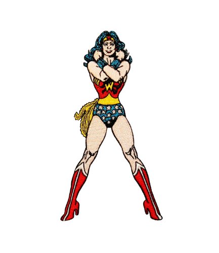 Wonder Woman DC Comics Cartoon Iron On Patch - Sexy Hero Lady Standing Applique