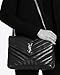 Paper Yves Saint Laurent monogramme loulou loulou medium in matelasse-y-leather shoulder bag (black)