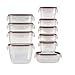 Rubbermaid Lock-Its Food Storage Containers with Easy Find Lids, Racer Red, 20-Piece Set