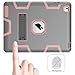TOPSKY Compatible with iPad 2 Case,iPad 3 Case,iPad 4 Case,iPad 2/3/4 Kids Proof Case,Heavy Duty Shockproof Rugged Kickstand Protective Cover Case for iPad 2nd/3rd/4th Generation Retina(A1416/A1458) Grey Rose Gold