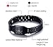 Mealguet Jewelry Stainless Steel Black Carbon Fiber Enamel Masonic Freemason Magnetic Bracelets for Men, Black