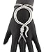 JOTW Snake Adjustable Finger Ring and Hand Chain Bracelet (Silvertone, Metal)