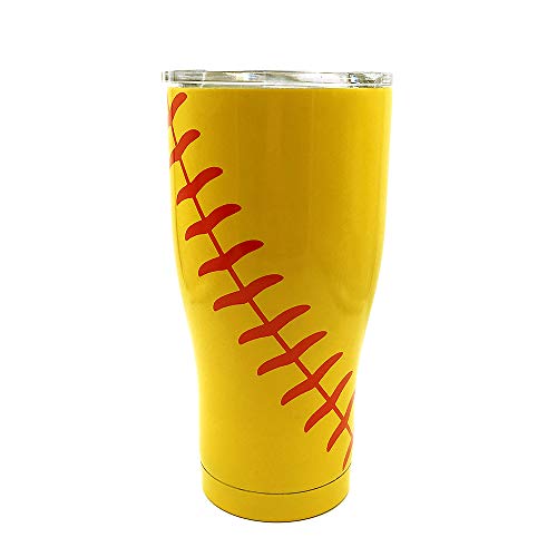 DeanFire-30oz-Softball-Tumbler-Cups-with-Lid-and-Straw-Sports-Coach-Travel-Coffee-Mug-Stainless-SteelVacuum-Insulated-Gift-for-Mom-Dad-Friend-softball