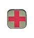 Medic First Aid Morale Patch - Stitch / Embroidered - Perfect for IFAK Rip Away Pouch, EMT, EMS, Trauma, Medical, Paramedic First Response Rescue Kit - Tactical, Combat, Emergency (OD Green-RED)