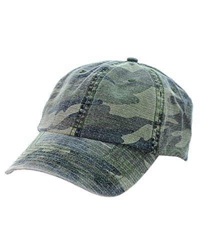 NYfashion101-Unisex-Washed-Camouflage-Adjustable-Velcro-Strap-Low-Profile-Cap-Camo