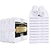 TALVANIA Cotton Washcloths - 13” X 13” 100% Pure Ring Spun Cotton Towels 600 GSM Soft and Absorbent, Long Lasting, Pack of 12 Face Wash Towel (White)
