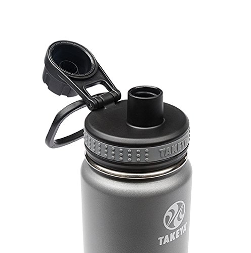 Takeya Originals Vacuum-Insulated Stainless-Steel Water Bottle, 14oz, Graphite