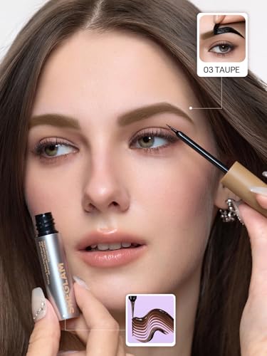 SHEGLAM Tint Lock Tattoo Peel Off Brow Gel – Long-Lasting Brow Tint, Waterproof & Smudge-Resistant, Shapes Defines & Fills Brows, Natural Semi-Permanent Eyebrow Gel Stain (Taupe)