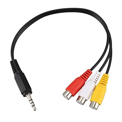 innov8 3.5mm to RCA AV Component Cable, 3.5mm Mini 1/8 inch Stereo Male to 3 RCA Female (Red-Yellow-White) Audio Splitter Connector for AV, Audio, Video, LCD TV, HDTV