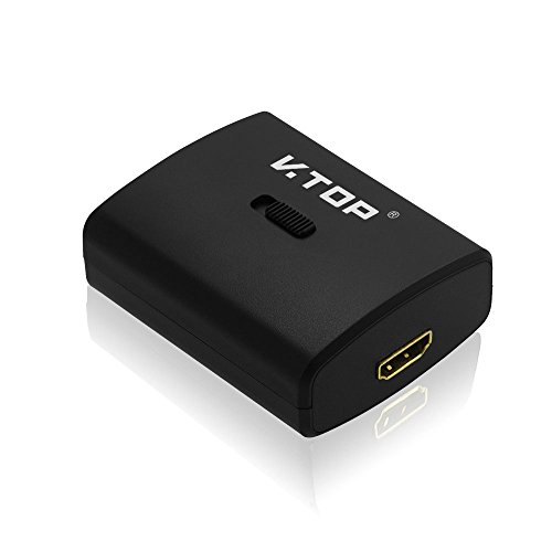 V.TOP HSW03 4Kx2k Manual Controlled 2-In-1-Out HDMI Switcher or 1-In-1-Out Monitor Selector (Black)