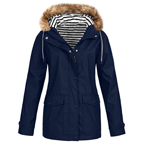 Onefa Women Raincoat Waterproof Solid Lightweight Long Jacket Coats Hoodie Fashion Outdoor Windproof Jacket - Thumbnail 3