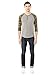 Alternative Mens Printed Eco Jersey 3/4 Raglan, Eco Grey/Camo, Large