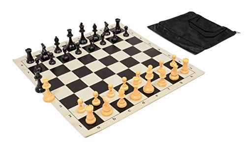 Wholesale ChessQuality Starter Chess Set Combo - Black Chess Board & Bag