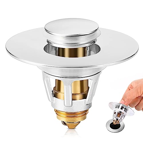 SHAP Universal Bathroom Sink Stopper Chrome Plated