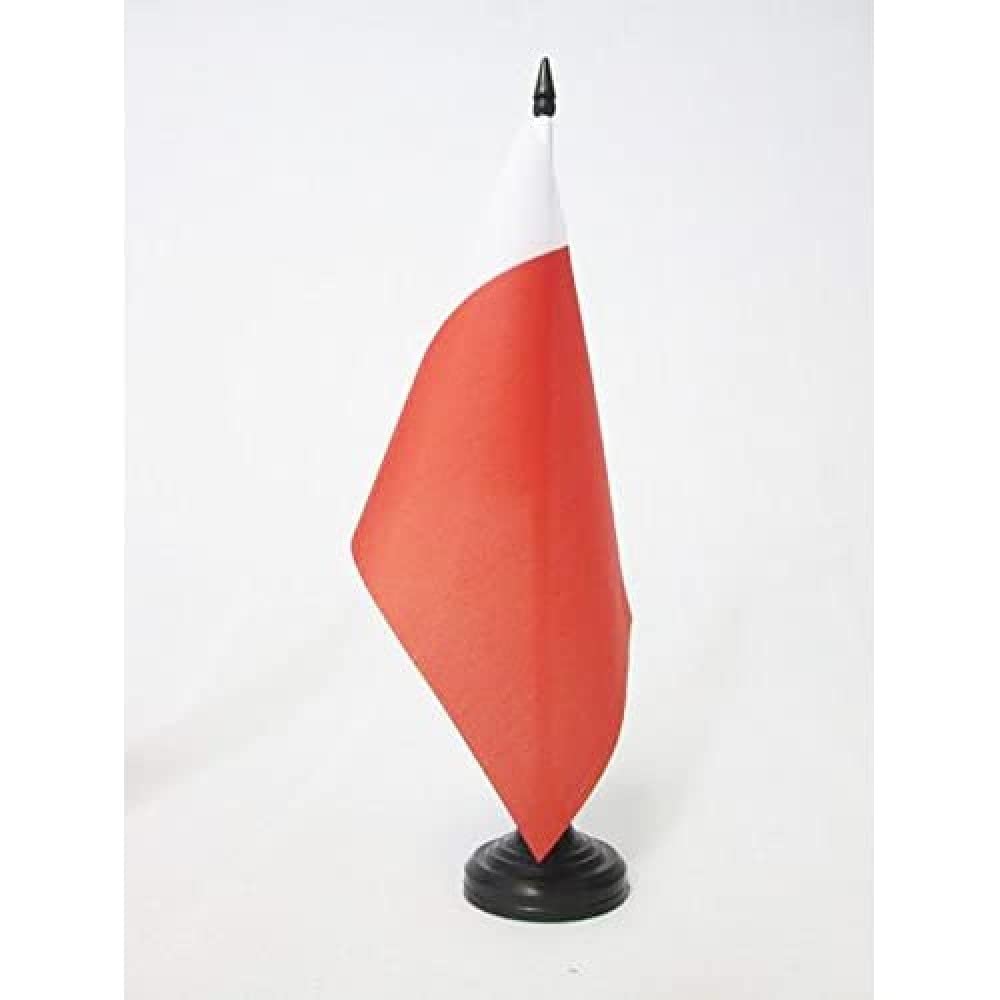 AZ FLAG Dubai Table Flag 5'' x 8'' - UAE Emirate of Dubai Office Decoration 100% Polyester 21 x 14 cm - Mini Desk Flag with Pole and Black Plastic Base