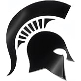 Michigan State University Matte Black Spartan Helmet Sparty Head Weatherproof Vinyl Sticker Car Decal from Nudge Printing