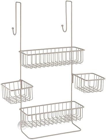 Fohome Metalo Bathroom Over Door Shower Caddy for Shampoo