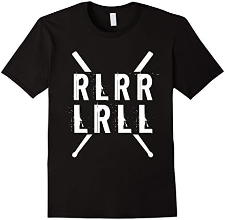 Mens Dark Paradiddle T-Shirt With Drum Sticks | Drummer T Shirt XL Black