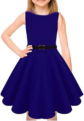 Jami JuniorsCute Girls' Dresses Skater Mini A-Line Style with Belt, Sleeveless & Long Sleeve Options, Perfect for Parties & Special Occasions, Flattering Flare Frankie Fit
