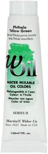 wOil 150ml Water Mixable Oil Color, Phthalo Yellow Green