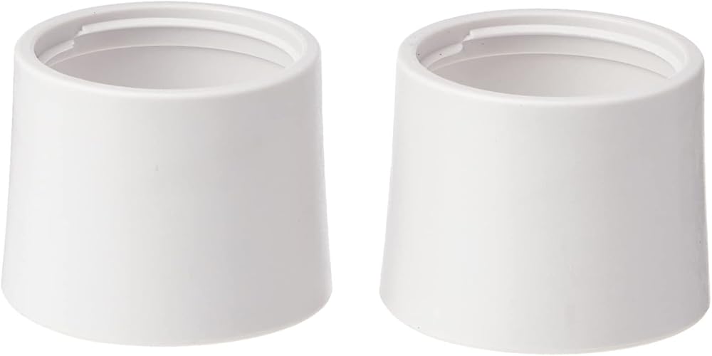 Merriway BH02629 2 Pcs White Short Lamp Holder Skirt 28mm 1.1/8 Inch