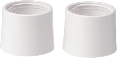 Merriway BH02629 2 Pcs White Short Lamp Holder Skirt 28mm 1.1/8 Inch