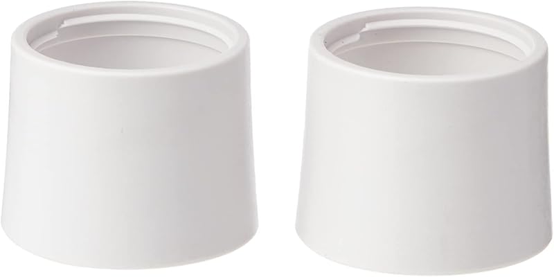 Merriway BH02629 2 Pcs White Short Lamp Holder Skirt 28mm 1.1/8 Inch