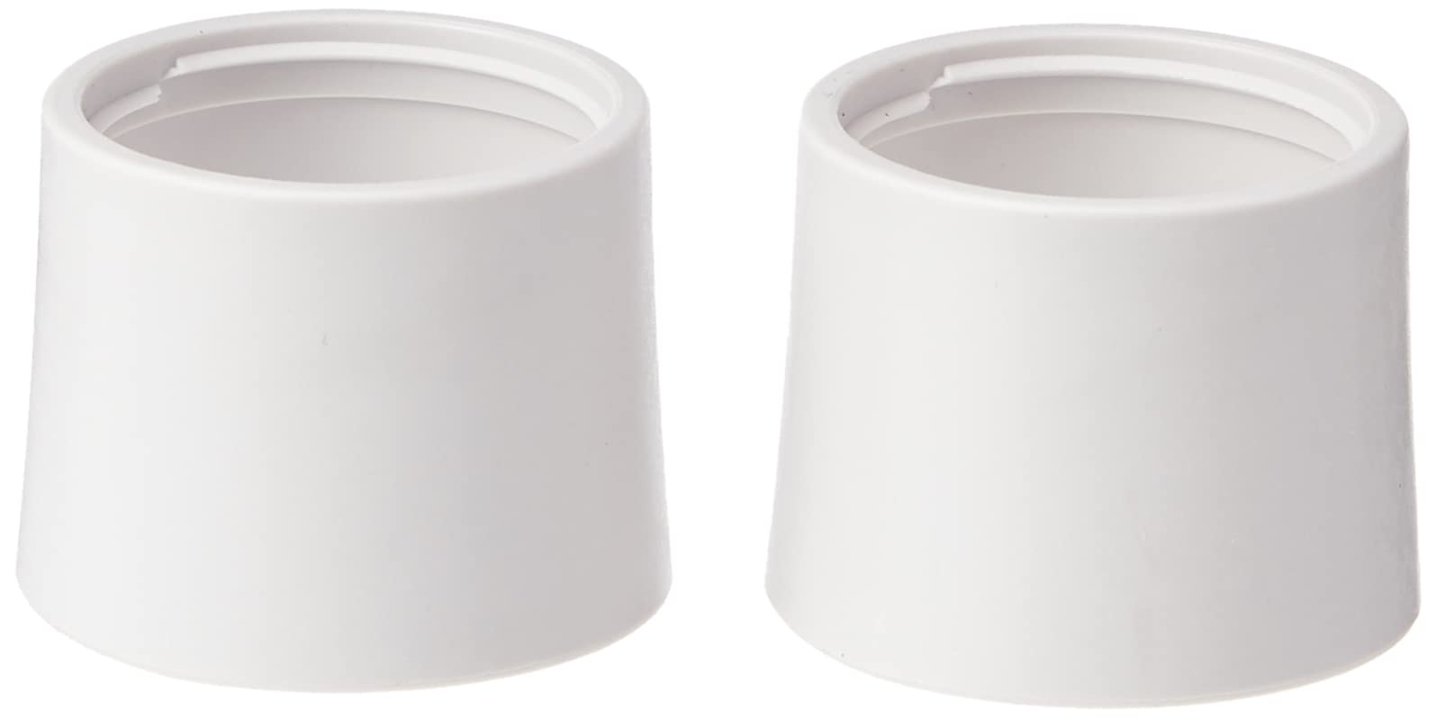 Merriway BH02629 (2 Pcs) Replacement Short Lamp Holder Skirt, White 28mm (1.1/8 inch) - Pack of 2 Pieces