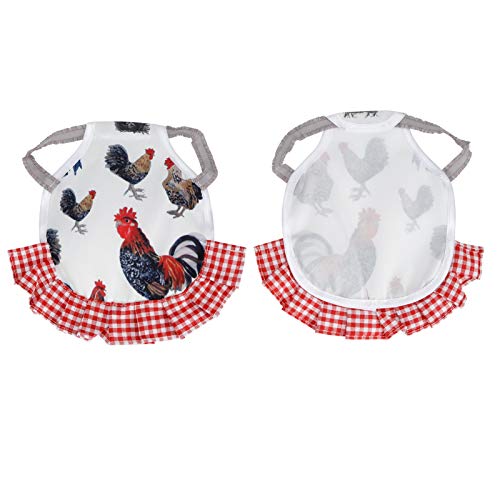 EVTSCAN 2 STK. Hühnersattel Hen Schürze Feather Fixer Wing Back Protector Hen Schürze mit elastischen Trägern(C) – Bild 5