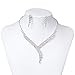 Clearbridal Women's Bridal Rhinestones Necklace Earrings Jewelry Sets C15023