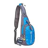 WOMHOPE Portable Multi-functional Waterproof Super Light Unisex Outdoor Sports Chest Pack Bag Chest Bag Pouch Belt Bum Bag Sling Bag Adjustable Shoulder Strap Casual Bag Shoulder Backpack Cross Body Bag - Hiking,Mountaineering,Biking,Running (Blue)