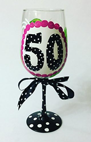 50th Birthday Wine Glass