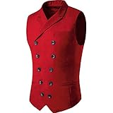 SATONOAKI Men's Slim Fit Suit Vests V-Neck Formal