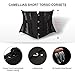 SHAPERX Women's 26 Steel Boned Corset Heavy Duty Waist Trainer Corset Shaper for Weight Loss Tummy Control Waist Slimming Trimmer Cincher Breathable Mesh,SZ1997-Black-3XL