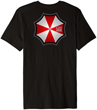 Umbrella CorporationMens Umbrella Corporation UCWRG Burst Logo T-Shirt (Back Design) Premium T-Shirt