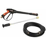 Generac 6684 3000 PSI Pressure Washer Gun Kit for Powerful and Efficient Cleaning Performance with Adjustable Wand, M22 Conne
