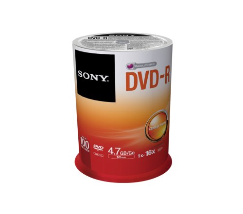 Sony DVD-R 16x Recordable DVD 4.7GB - 100 Disc Spindle (Discontinued by Manufacturer) - Thumbnail 2