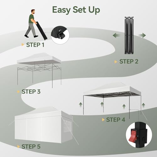 Aoxun 10x15 Pop Up Canopy Review: Heavy Duty Instant Shelter with Sidewalls image 19