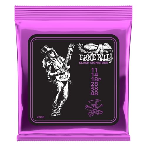 Ernie Ball Cordas para guitarra elétrica Slash Signature, calibre 11-48