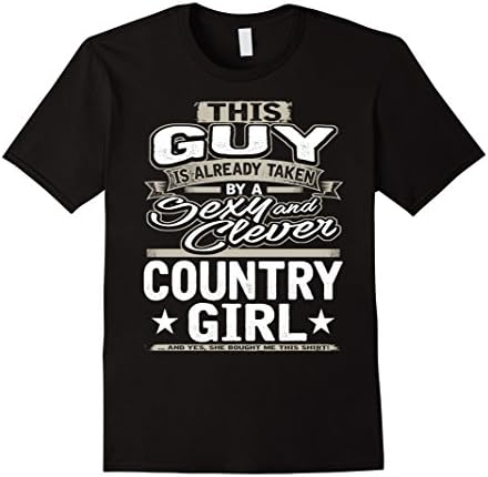 Mens Country Girl Shirt Gift For Boyfriend Husband Fiance Grey Large Black
