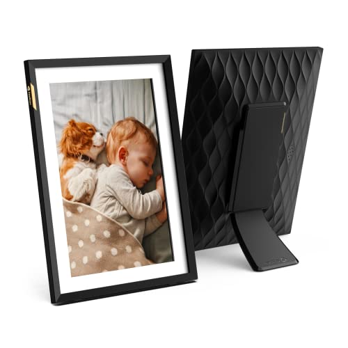 Nixplay 10.1 inch Touch Screen Smart Digital Picture Frame with WiFi (W10P) Black Classic