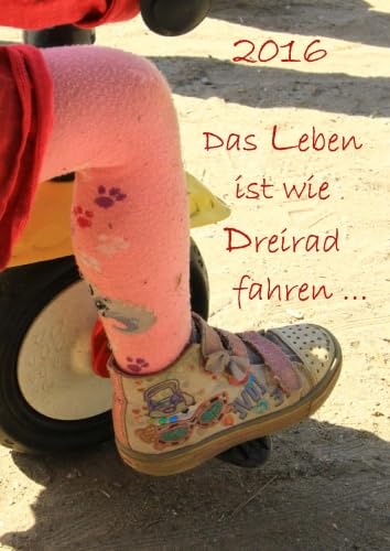 dicker TageBuch Kalender 2016 "Das Leben ist wie Dreirad fahren": Endlich genug Platz für dein Leben! 1 Tag pro DIN A4 Seite