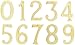 ZW Hardware A200 4 Inch Brass Bright Brass House Number 6