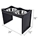 Petsfit Raised Dog Bowls for Large Dogs Wooden Dog Food Stand with 2 Stainless Steel Bowls 21 x 12 x15 Inch