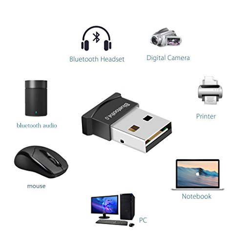 Bluetooth 4.0 USB Adapter Wireless Dongle for PC, Zexmte Bluetooth Low Energy USB Dongle Adapter Compatible with Windows 10/8.1/8/7/Vista/XP