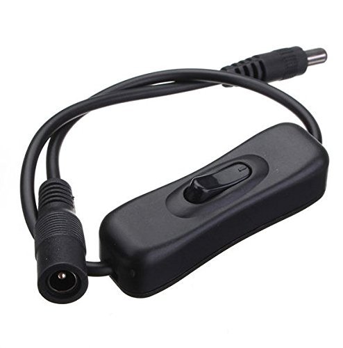 Power Switch - ON/Off Battery Power Kill Switch for Stupidbright SB Series & Night Provision PS1200 Bike Lights. Compatible with All Standard 2.1mm x 5.5mm connectors.