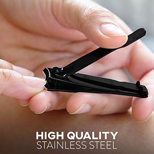 Raytix Nail Clipper Set for Men & Women – Travel Nail Care Kit with Black Stainless Steel Fingernail Clipper & Pedicure… - Image 3