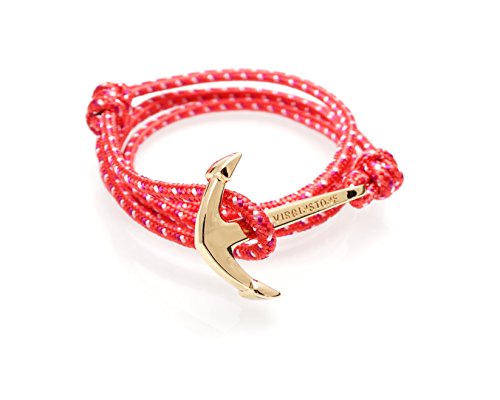 Virginstone gold plated anchor bracelets on colorful nylon ropes …